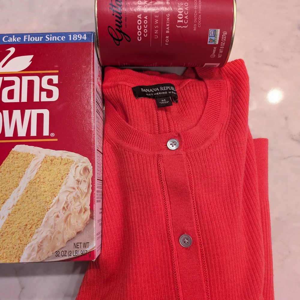 Beautiful Banana Republic 100% Merino Ribbed Pointelle Cardigan - Like New! - Picture 6 of 6